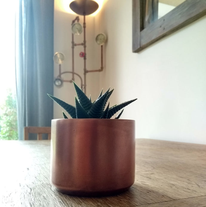 New Product: Round Copper Planters - Minimalist Copper Plant Pots - Metal Plant Pots