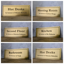 Custom brass metal signs, brass plaques custom-made to order - 3Dprintshed