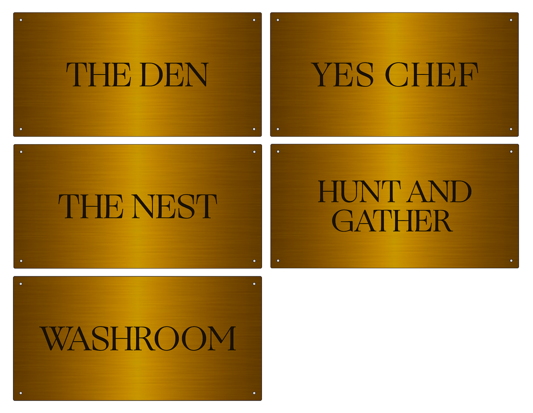 Custom Order - Brass Plaques