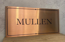 Engraved Copper Plaques with Personalised Text - Name Plaques - Custom House Signs - Custom Sizes Available - Solid Metal