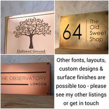 Completely custom bronze, copper and brass signs & plaques, made to order with custom logo, design, text and surface finish - 3Dprintshed