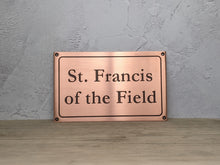 Engraved Copper Plaques with Personalised Text - Name Plaques - Custom House Signs - Custom Sizes Available - Solid Metal