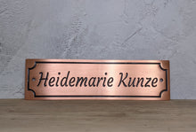 Engraved Copper Plaques with Personalised Text - Name Plaques - Custom House Signs - Custom Sizes Available - Solid Metal