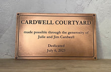 Aged bronze signage with antique patina finish, made by 3Dprintshed