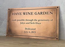 Custom text plaque made from real bronze with antique patina finish - custom text & sizes available - 3Dprintshed