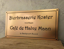 Bronze business signage, made from solid bronze with custom font, text, logo and layout - 3Dprintshed