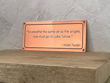 Custom engraved copper plaque, solid copper plaque with engraved poem, made by 3Dprintshed